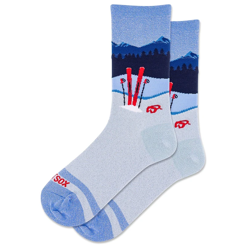 Women's Metallic Ski Crew Sock