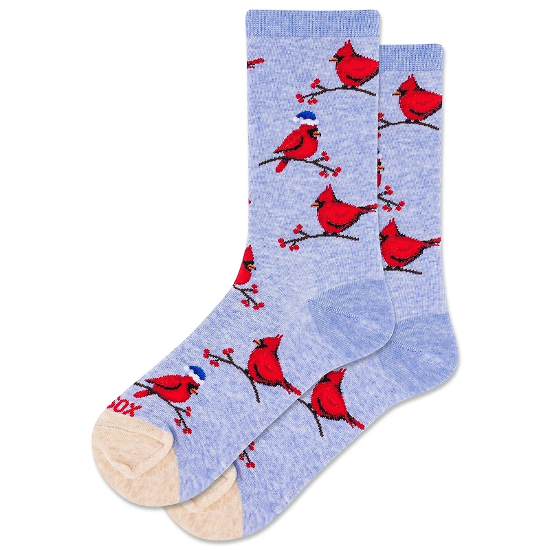Women's Christmas Cardinal Crew Sock