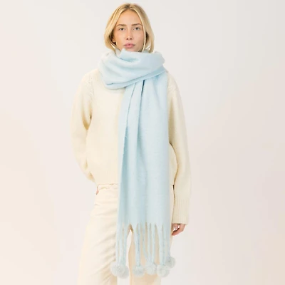 Women's Pompom Scarf