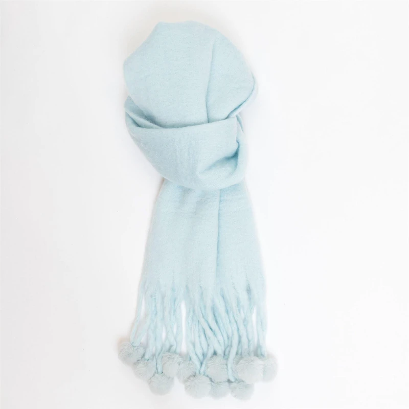 Women's Pompom Scarf
