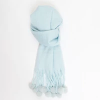 Women's Pompom Scarf