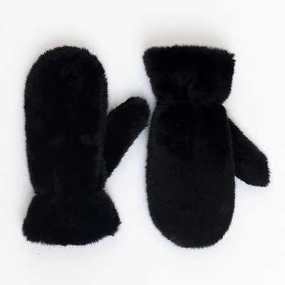 Women's Luxe Faux Fur Mitten
