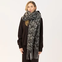 Women's Leopard Tassel Scarf