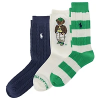 Women's Polo Bear Crew Sock (3 Pack)