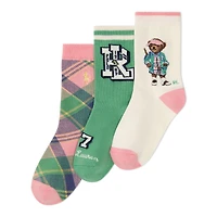 Junior Girls' [7-16] Polo Bear Crew Sock (3 Pack)