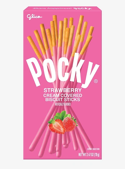 Pocky Strawberry Cream Covered Biscuit Sticks