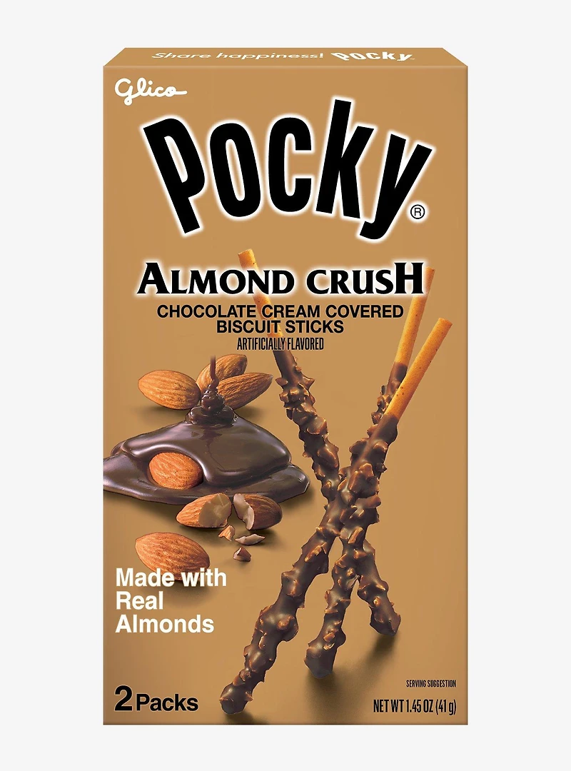 Pocky Almond Crush Chocolate Cream Covered Biscuit Sticks