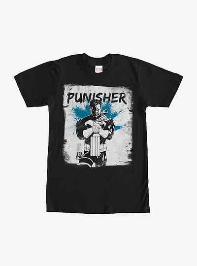 Marvel Punisher Paint Streak Print T-Shirt