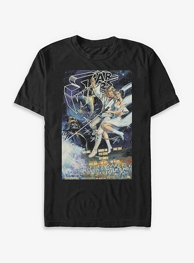 Star Wars Episode IV A New Hope Vintage Poster T-Shirt