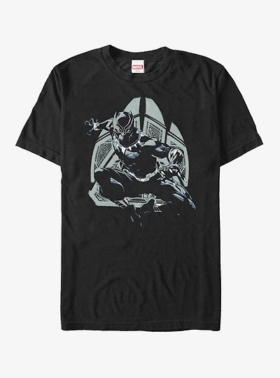 Marvel Black Panther Decorative Pattern T-Shirt