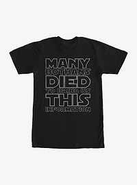 Star Wars Many Bothans Died T-Shirt