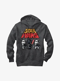 Star Wars Pixel Darth Vader and Stormtroopers Hoodie