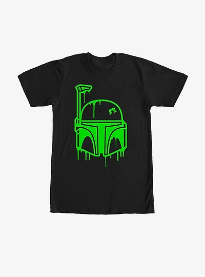 Star Wars Halloween Dripping Boba Fett Helmet T-Shirt