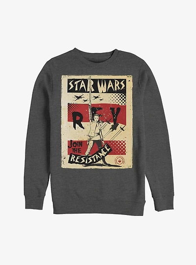 Star Wars Rey Join Resistance Poster Sweatshirt