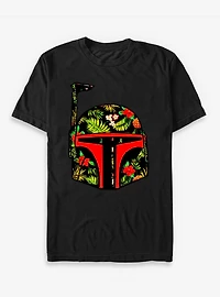 Star Wars Boba Fett Tropical Print Helmet T-Shirt