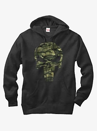 Marvel The Punisher Camo Skull Symbol Hoodie