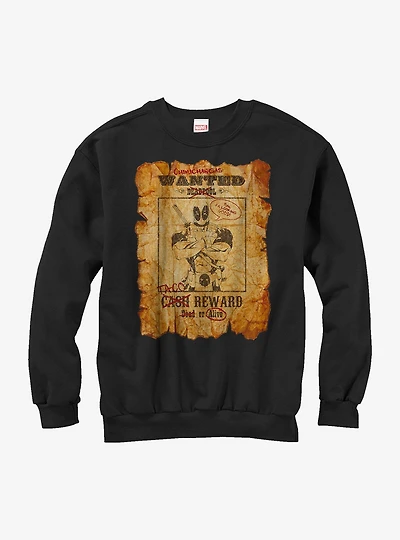 Marvel Deadpool Wanted Poster Sweatshirt