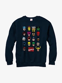 Marvel Comic Book Faces Sweatshirt