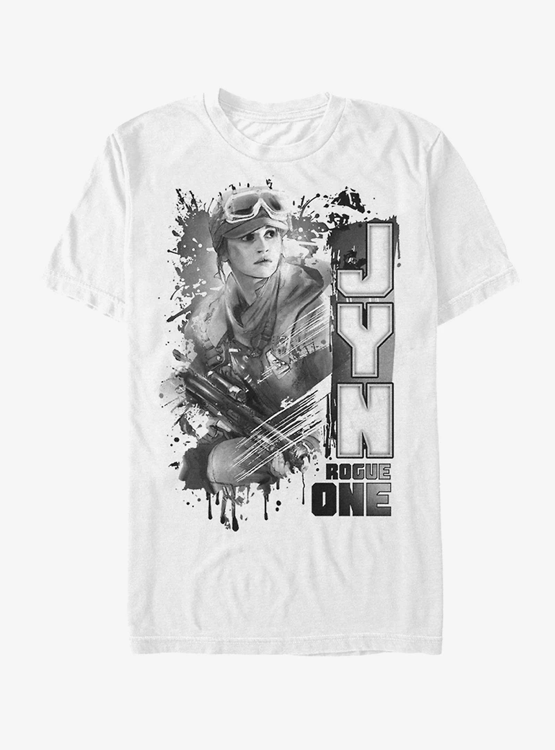 Star Wars Jyn Paint Splatter Print T-Shirt