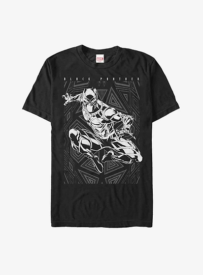 Marvel Black Panther Geometric Pattern T-Shirt