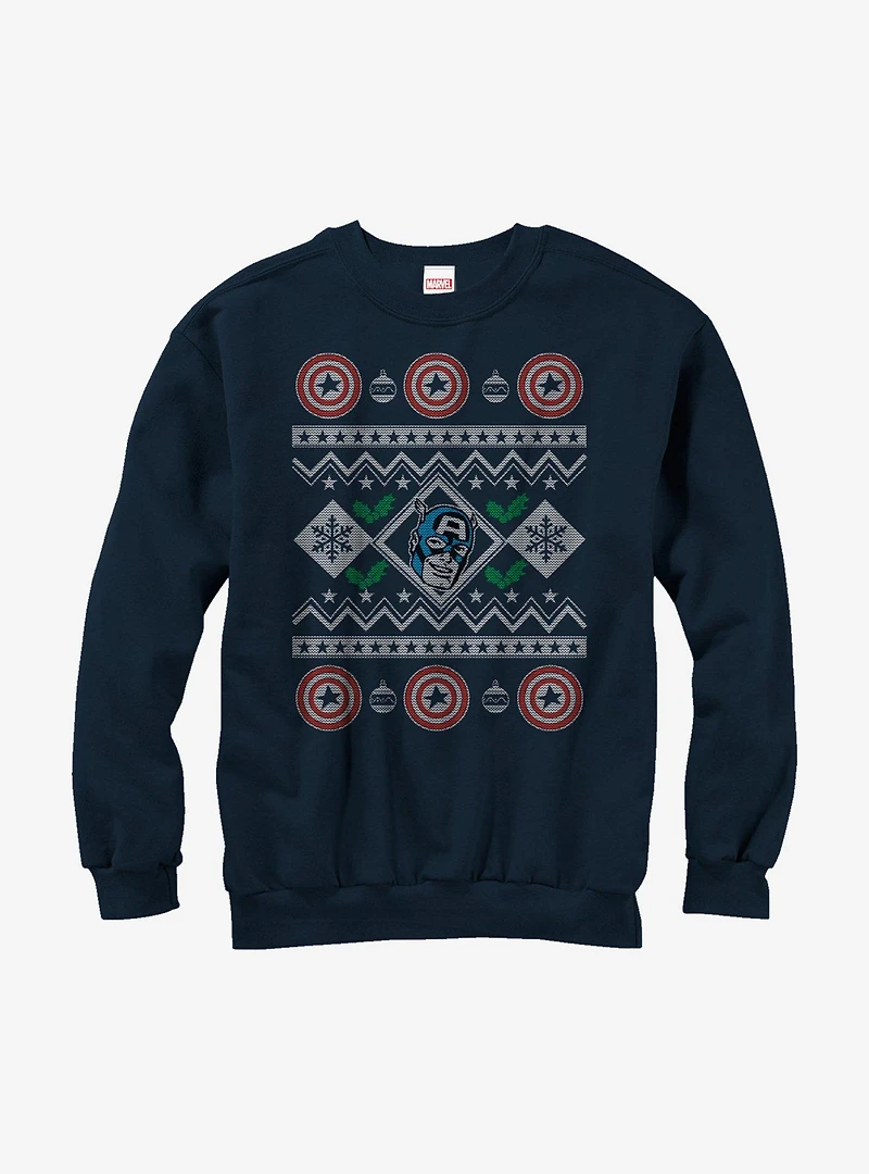 Marvel Captain America Ugly Christmas Sweater Sweatshirt