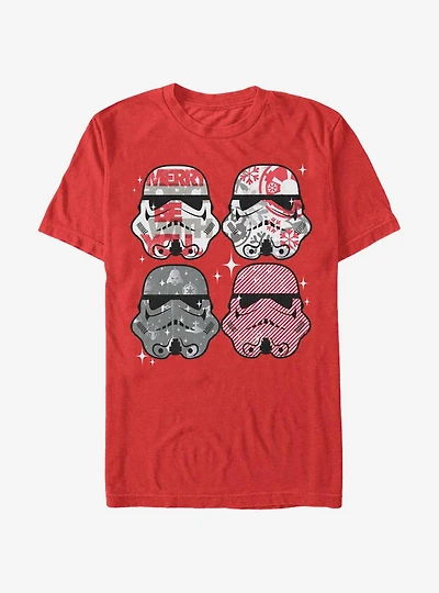 Star Wars Christmas Stormtrooper Helmets T-Shirt