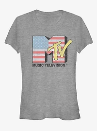 MTV American Flag Logo Girls T-Shirt