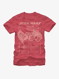 Star Wars TIE Fighter Blueprint T-Shirt