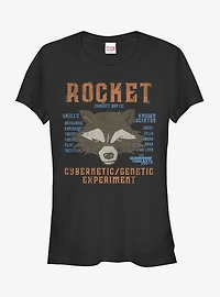Marvel Guardians of the Galaxy Vol. 2 Rocket List  Girls T-Shirt