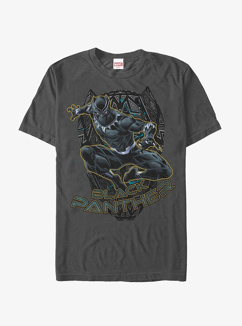 Marvel Black Panther Mask Outline T-Shirt