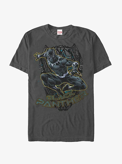 Marvel Black Panther Mask Outline T-Shirt