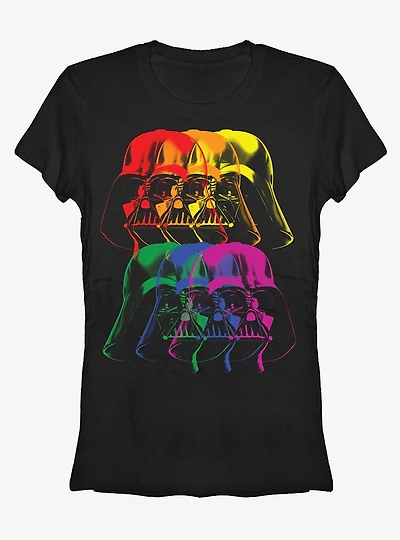 Star Wars Darth Vader Helmet Rainbow Girls T-Shirt