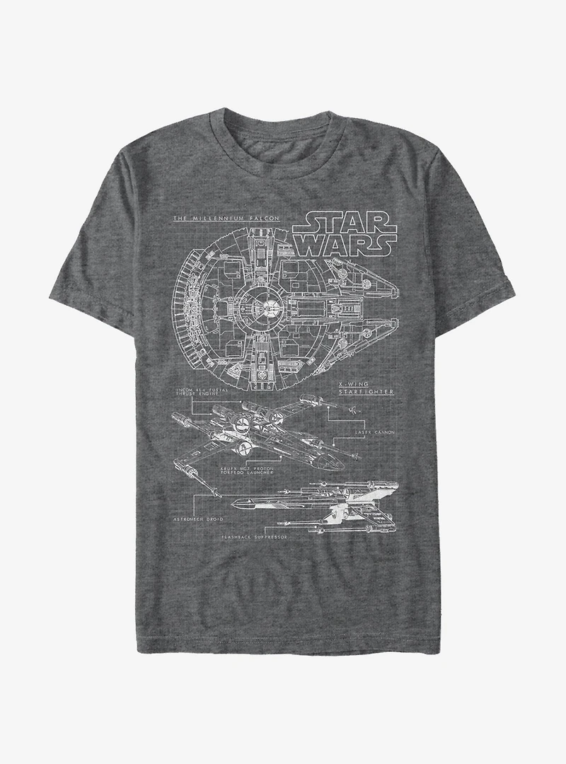 Star Wars Millennium Falcon X-Wing T-Shirt