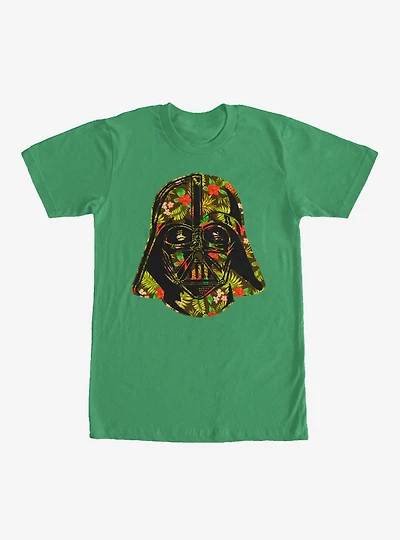 Star Wars Hawaiian Print Darth Vader Helmet T-Shirt