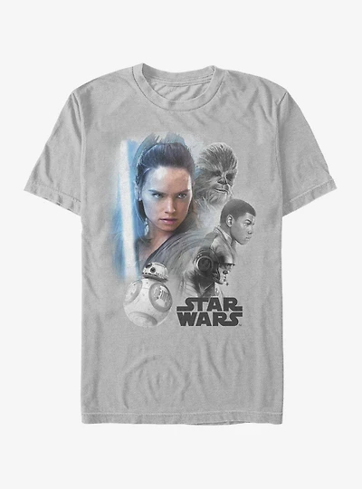 Star Wars Rey Rebel Collage T-Shirt