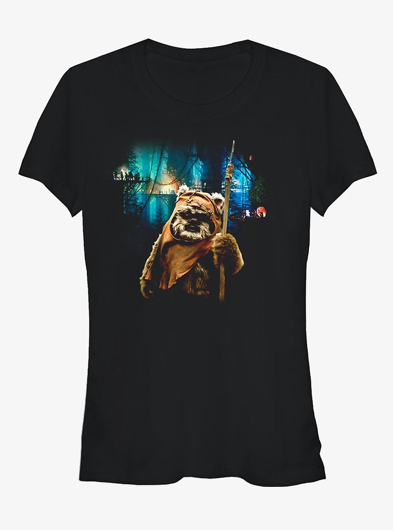 Star Wars Tree Village Wicket Ewok Girls T-Shirt