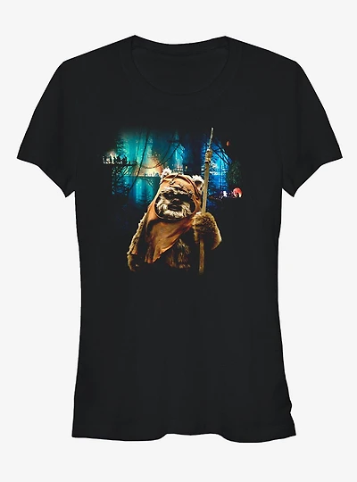 Star Wars Tree Village Wicket Ewok Girls T-Shirt
