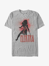 Marvel Elektra Spray Paint Print T-Shirt
