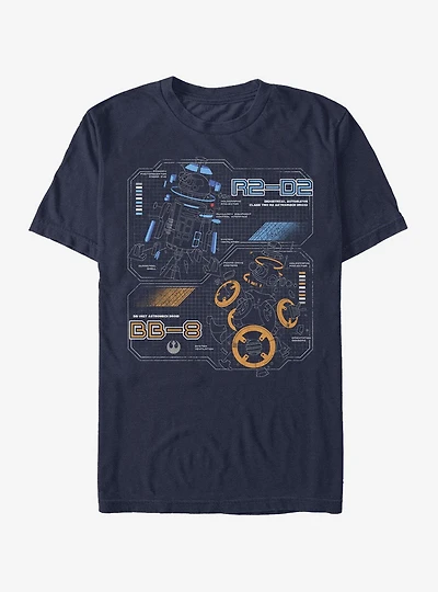 Star Wars Droid Schematics T-Shirt