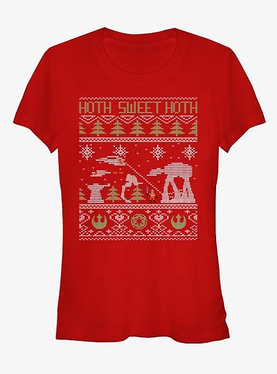 Star Wars Hoth Sweet Ugly Christmas Sweater Girls T-Shirt