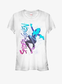 Marvel Spider-Man: Into The Spider-Verse Ghost-Spider Jump Girls T-Shirt