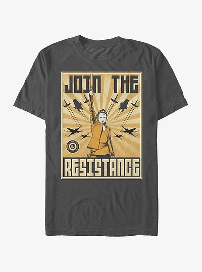 Star Wars Rey Resistance Propaganda Frame T-Shirt