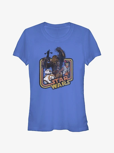 Star Wars Retro Chewbacca and Poe Dameron Girls T-Shirt