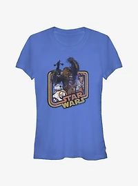 Star Wars Retro Chewbacca and Poe Dameron Girls T-Shirt