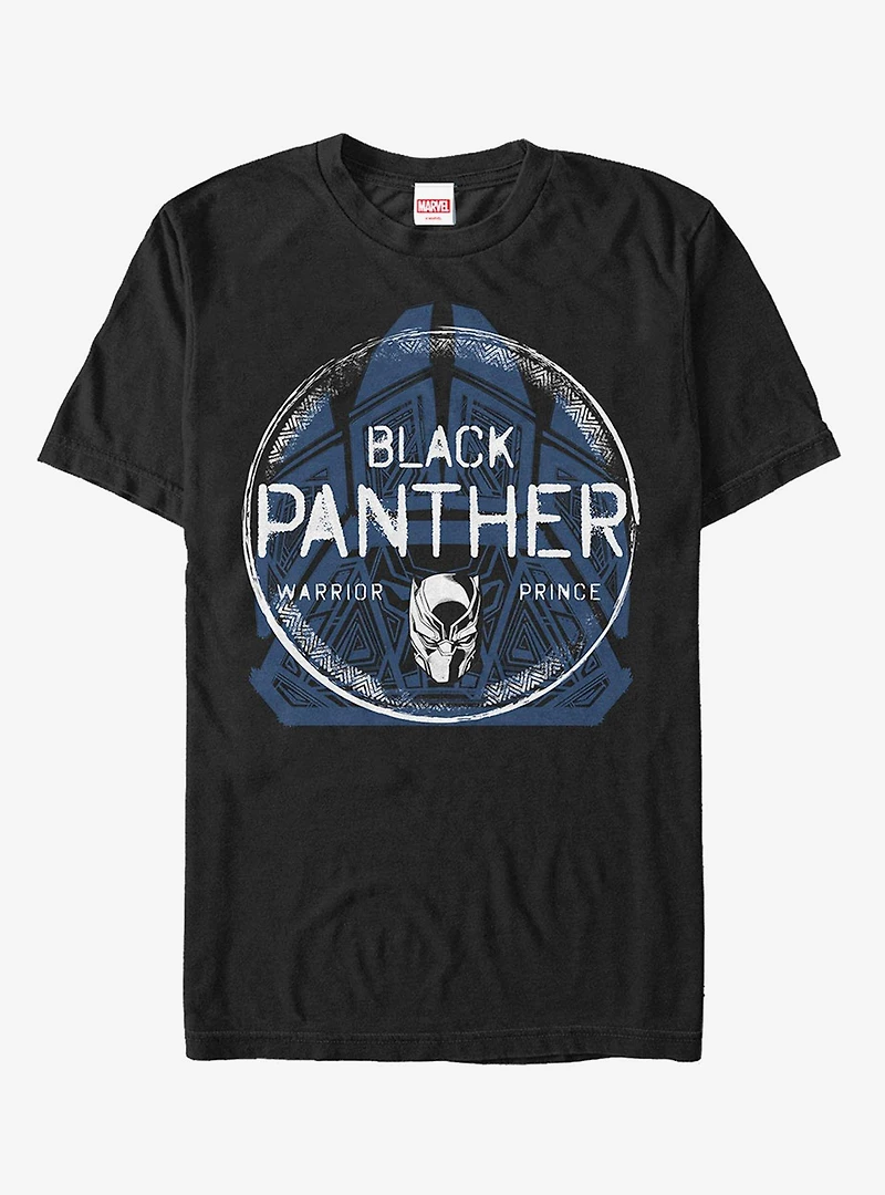 Marvel Black Panther Warrior Prince Pattern T-Shirt