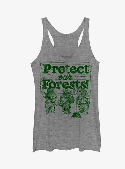 Star Wars Ewok Protect Our Forests Girls Tanks