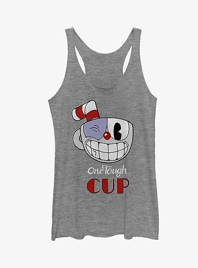 Cuphead Tough Cup Grin Girls Tanks