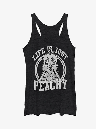 Super Mario Princess Life is Just Peachy Girls Tanks