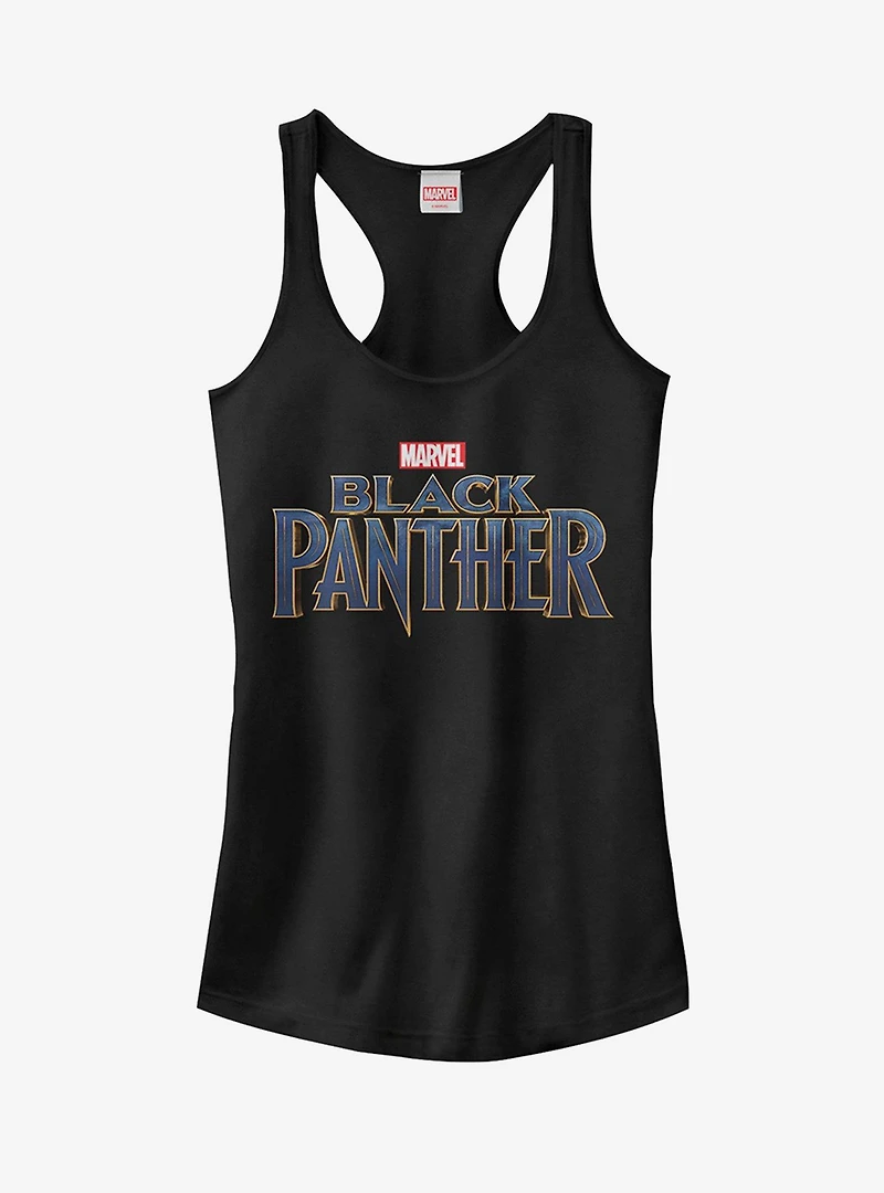 Marvel Black Panther 2018 Text Logo Girls Tanks