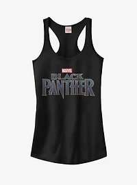 Marvel Black Panther 2018 Text Logo Girls Tanks